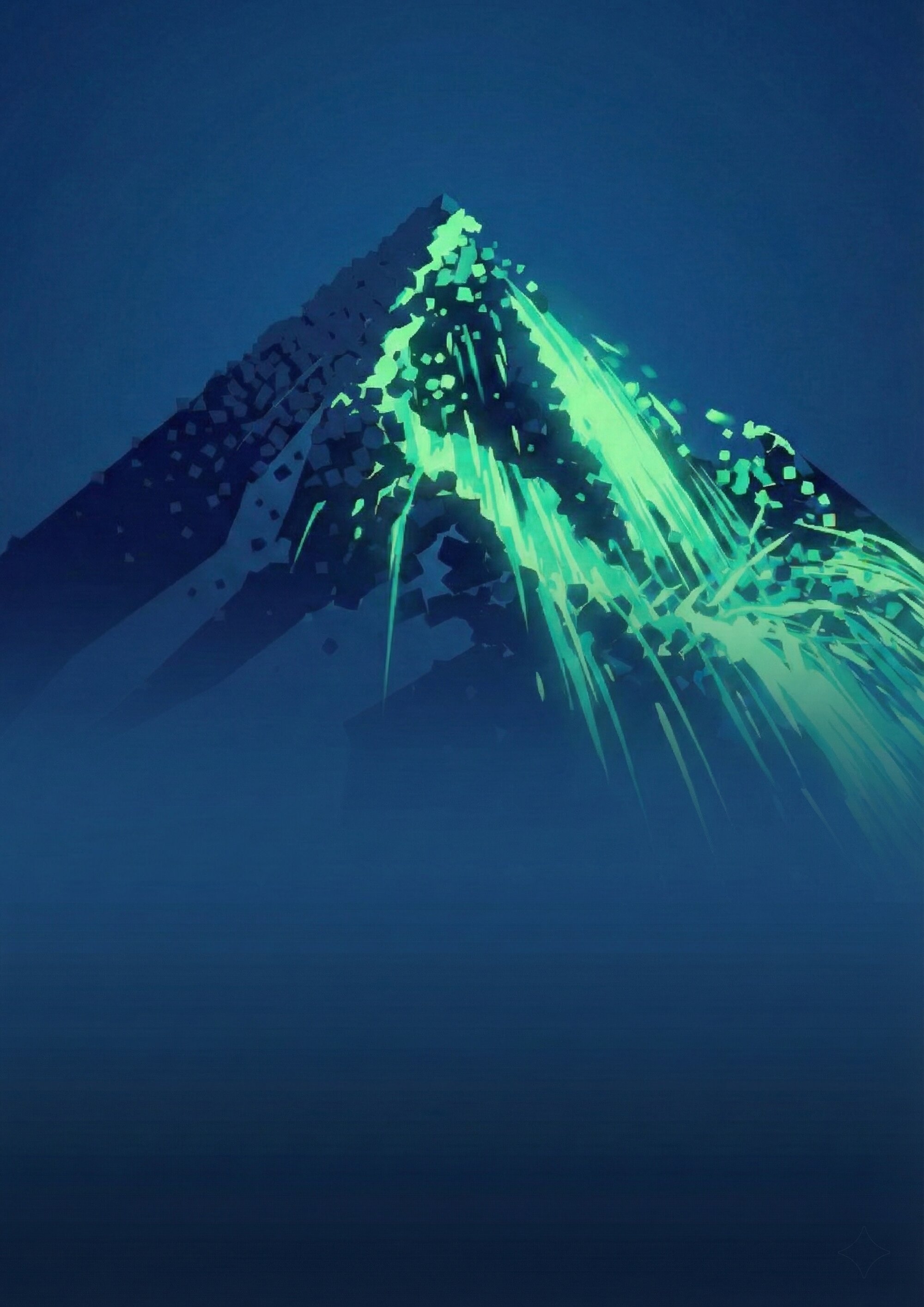 Abstract visualization of a sandpile at critical state